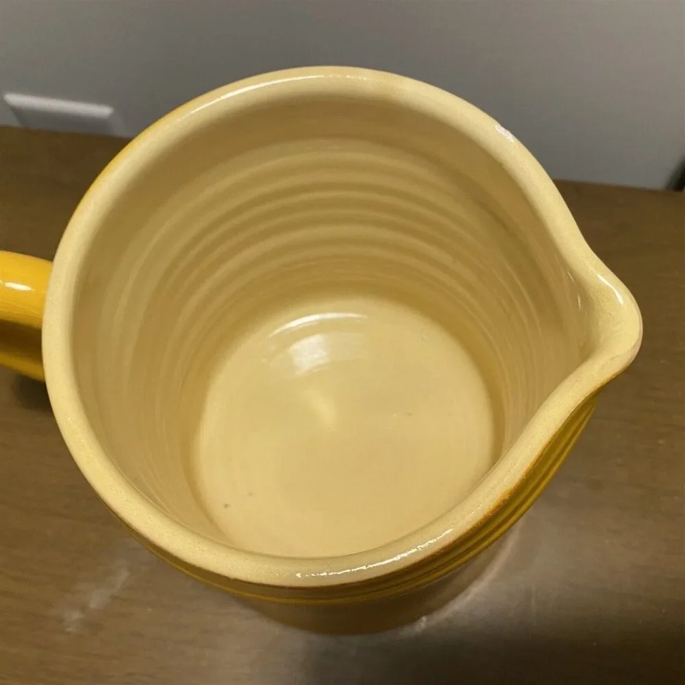 Sur La Table Pitcher Yellow with Pig Made in Italy Farmhouse French Country